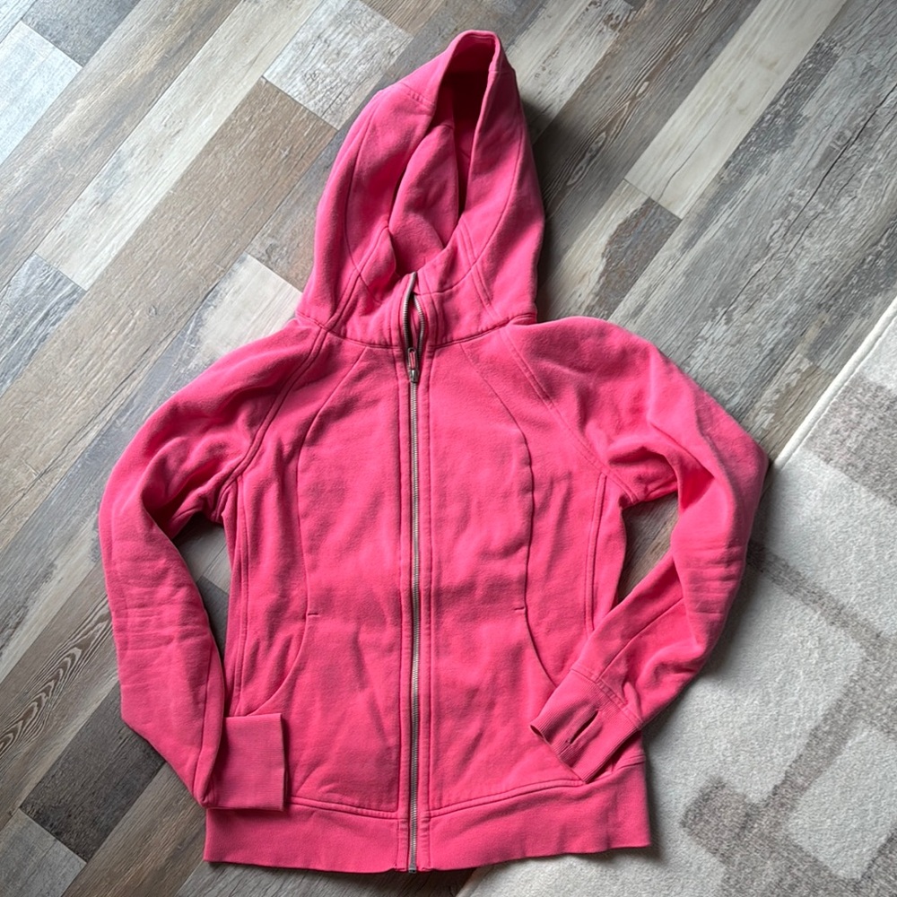 Lululemon Scuba Pink Zip-Up Hoodie Size 8